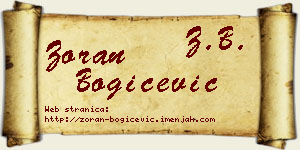 Zoran Bogičević vizit kartica